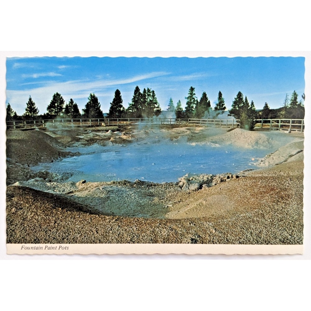 Yellowstone National Park, Wyoming WY Fountain Paint Pots Thermal Area Postcard